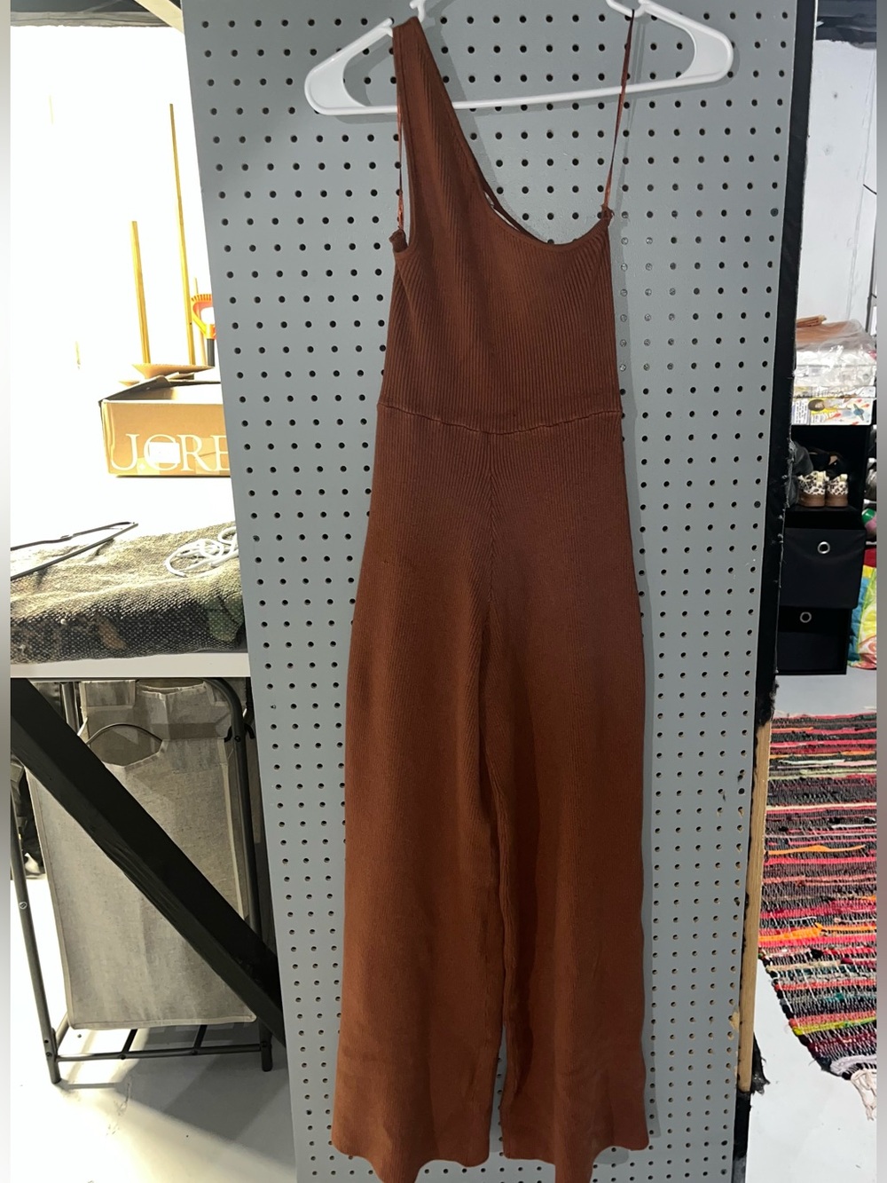 NWOT Free People one shoulder ribbed jumpsuit